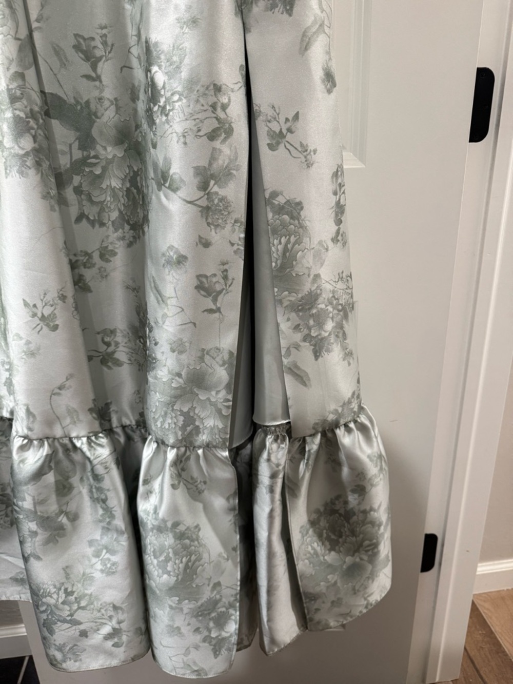 Dressy Group Dress in Sage Cotton Rose - Picture 2 of 4